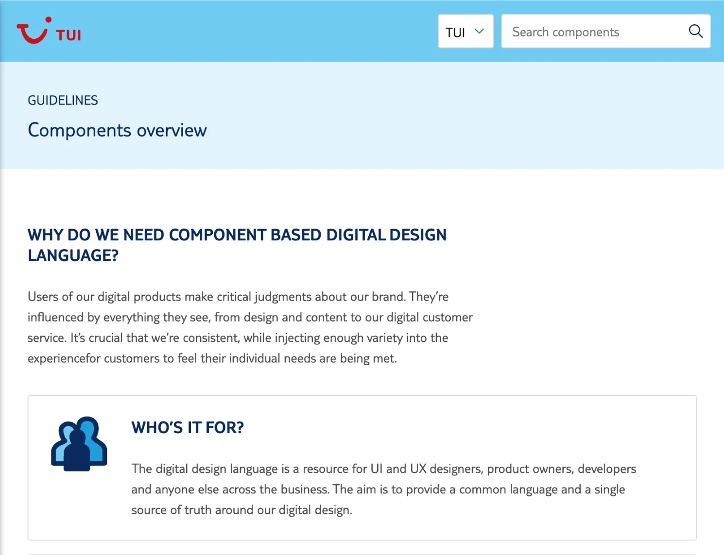 TUI design system components